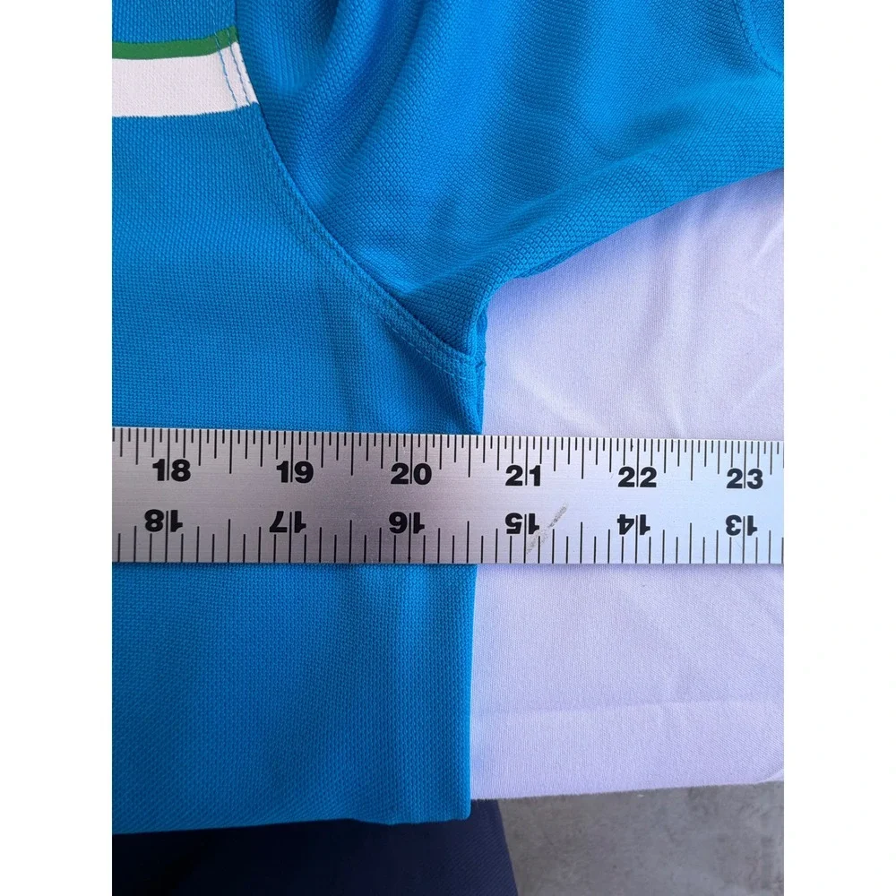 Nike Golf Mens Dri-Fit Polo Shirt Blue Waikele‎ Graphic Tour Performance Medium